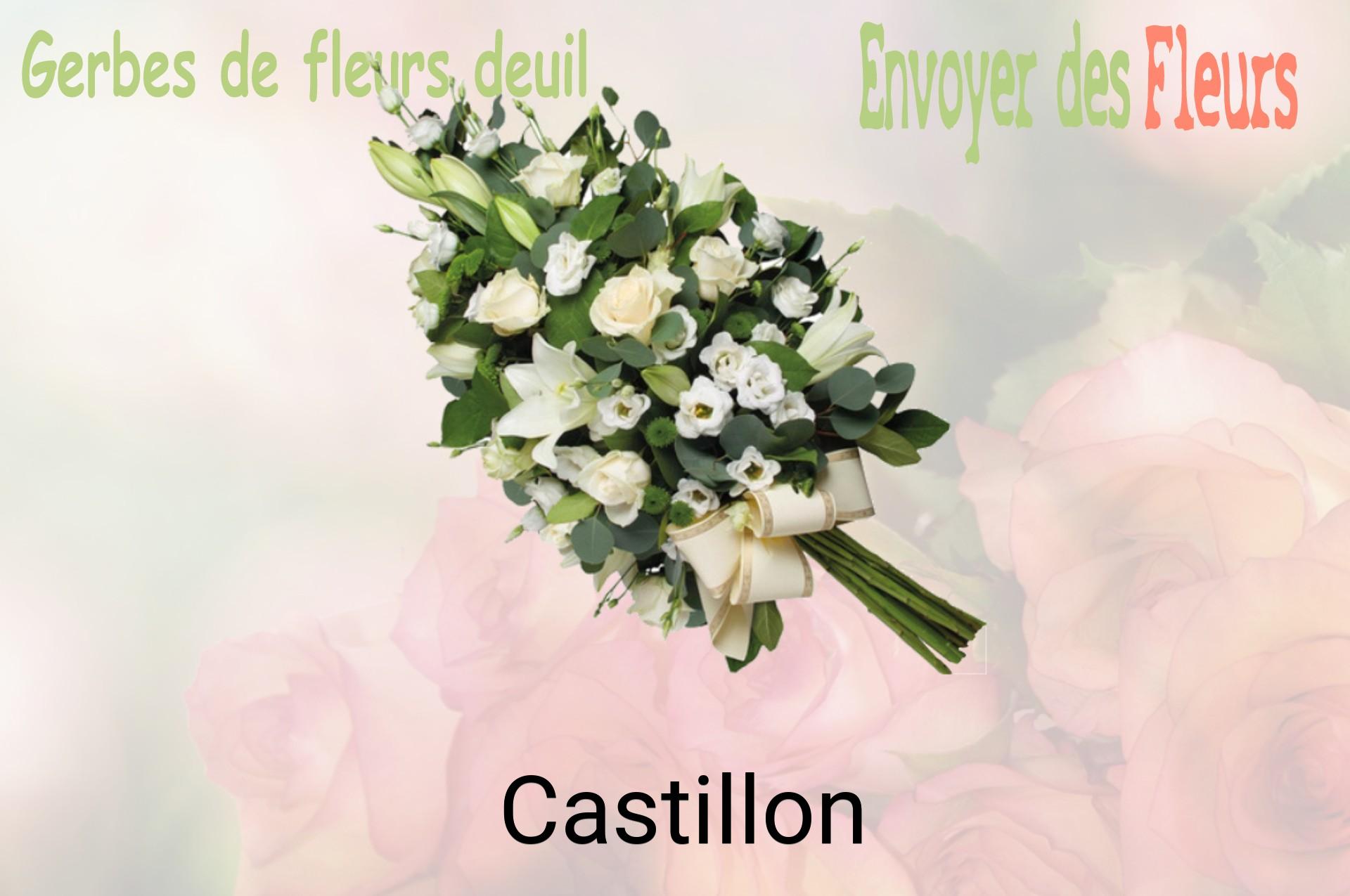 Gerbe de fleurs de deuil livrée à Castillon